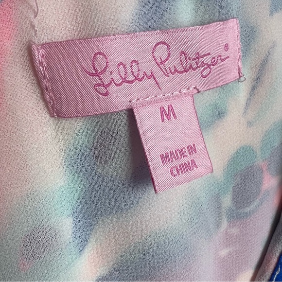 Lilly Pulitzer Achelle Top in Colony Coral Shell Out Size M - Picture 9 of 16